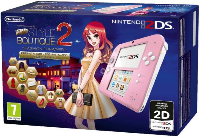 NINTENDO Nintendo 2DS console bianco e rosa + New Style Boutique 2 bundle